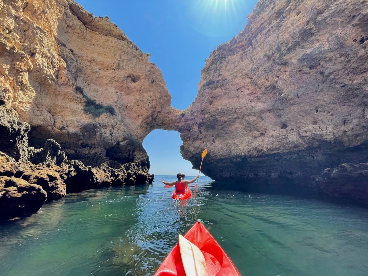 Kayaks na costa de Lagos